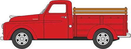 Oxford Diecast 87DP48001 HO Scale 1948 Dodge B-1B Pickup Truck - Assembled -- Red