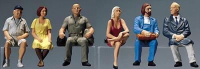Pola 331825 G Scale Pedestrians -- Sitting Persons I pkg(6)