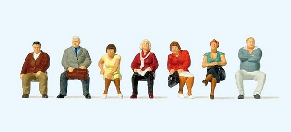 Preiser 10723 HO Scale Seated Passengers pkg(7)