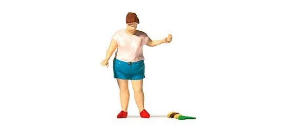 Preiser 28232 HO Scale Woman Dropped Her Burger Individual Figure