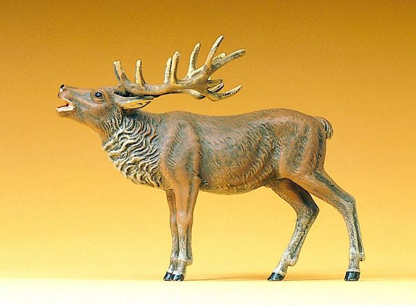Preiser 47701 44221 Scale Wild Animal Figures, 1/24 - 1/25 Scale -- Bellowing Stag Elk