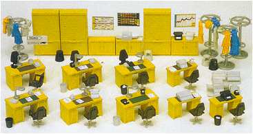 Preiser 17184 HO Office Equipment (Desks, Chairs, Cabinets etc.) (Kit)
