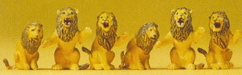 Preiser 20381 HO Circus Lions (6)