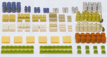 Preiser 79566 N Crates, Barrels, Sacks, etc. (Kit)