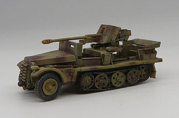 Trident Miniatures 87101 HO Scale Former Germany Army WWII - SdKfz 10-Series Half-Track -- With 5cm Pak Anti-Tank Gun