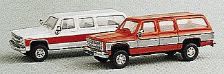 Trident Miniatures 90059 HO Scale Chevy Suburban -- 2-Tone Trim (red)