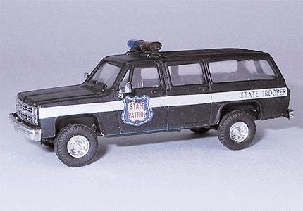 Trident Miniatures 90228 HO Scale Chevrolet Suburban - Emergency - Police Vehicles -- Wisconsin State Patrol - State Trooper