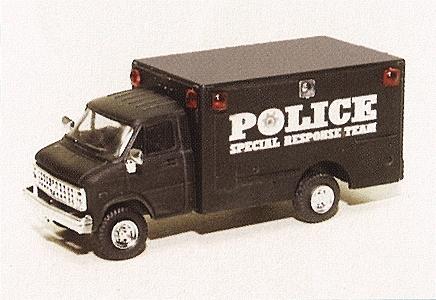 Trident Miniatures 90300 HO Scale Chevrolet Box Van - Emergency - Police Vehicles -- Police Special Response Team