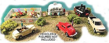 The N Scale Architect 10050 N Scale Roadside Eats - Kit -- Smoker and Concession Trailers, Scenery Details (unpainted metal parts)