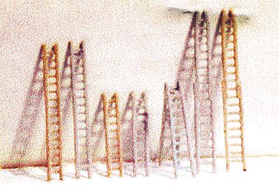 The N Scale Architect 96698 N Scale Ladder Assortment - Shire Scenes -- Etched-Metal Kit pkg(6)