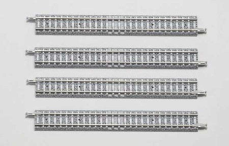 TomyTec 10111 N Scale Straight Track with Concrete Ties S140 - Fine Track -- 5-1/2" 140mm pkg(4)