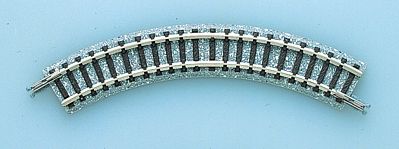 TomyTec 1111 N Scale Super Mini Curved Track C103 - Fine Track -- 4-1/16" 103mm Radius, 2 Each 30 & 60 Degree Sections