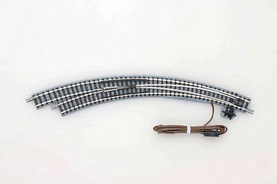 TomyTec 1279 N Scale Remote Curved Turnout (Points) CPL317/280-45 - Fine Track -- Left-Hand - 12-1/2 & 11" 317 & 280mm Radii, 45-Degree Curve Segment