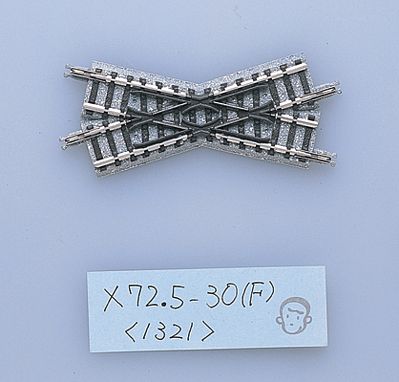 TomyTec 1321 N Scale 30 Degree Crossing X72.5-30 - Fine Track -- 2-7/8" 72.5mm Straight Length