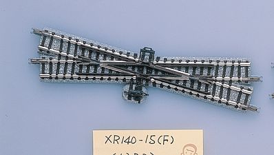 TomyTec 1322 N Scale 15 Degree Crossing XR140-15 - Fine Track -- Right Hand 5-1/2" 140mm Straight Length