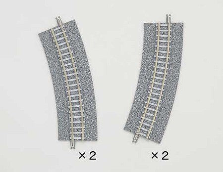 Tomytec 018544 4 rails, gebogen in Schotse bedden, 15 graden