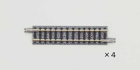 TomyTec 18032 N Scale Straight Track S72.5 - Fine Track -- 2-7/8" 72.5mm pkg(4)