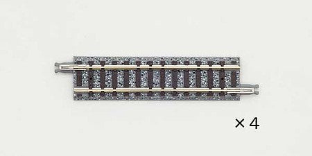 TomyTec 18049 N Scale Straight Track S70 - Fine Track -- 2-3/4" 70mm pkg(4)