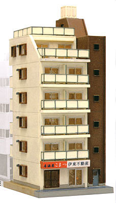 TomyTec 225737 N Scale 6-Story Condominium Building -- Kit - 2-3/4 x 2-3/8 x 5-7/8" 7 x 6 x 15cm