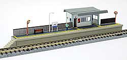 TomyTec 258148 N Scale Suburban Passenger Station G -- Kit - 7-1/16 x 2 x 1-9/16"  18 x 5 x 4cm