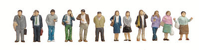 TomyTec 265481 N Scale Standing People -- pkg(12)