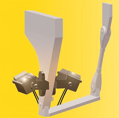 Viessmann 6339 HO Scale Spotlight Extension Set for Halle, Germany, Bus Terminal Canopy -- Fits #405-49000 7 Pieces