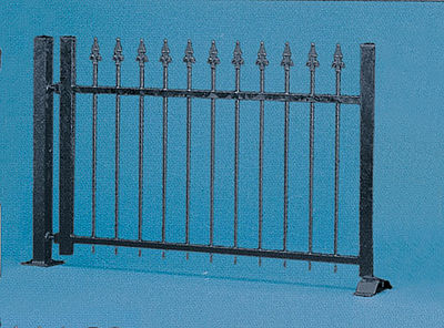 Vollmer 45007 HO Scale Iron Fence -- Black, Approximately Length: 74-3/4" 190cm