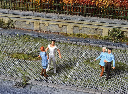Vollmer 48250 HO Scale Street Curb w/Inset Parking Space - Stone Art -- 10-3/4 x 2-5/8 x 1/16" 27.3 x 6.6 x .2cm
