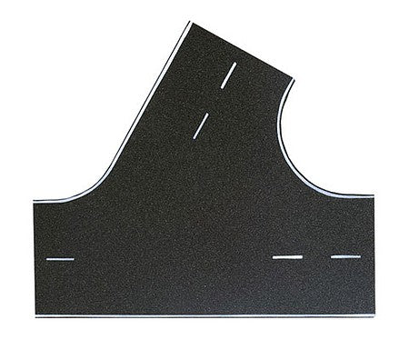 Vollmer 48262 HO Scale Weathered Asphalt Street 60-Degree Intersection -- 8-11/16 x 7-11/16" 22 x 19.5cm