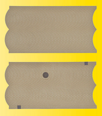 Vollmer 48740 O Scale Cobblestone Street Sections -- 10-1/4 x 3-1/8" 26 x 8cm pkg(3)