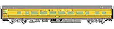 Walthers Mainline 30008 HO Scale 85' Budd Large-Window Coach - Ready to Run -- Union Pacific (Armour Yellow, gray, red)