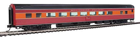 Walthers Mainline 30015 HO Scale 85' Budd Large-Window Coach - Ready to Run -- Southern Pacific(TM) (Daylight, red, orange, black)