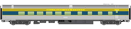 Walthers Mainline 30164 HO Scale 85' Budd Diner - Ready to Run -- Delaware & Hudson (silver, blue, yellow)