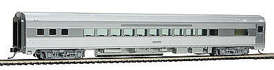 Walthers Mainline 30200 HO Scale 85' Budd Small-Window Coach - Ready to Run -- Painted, Unlettered (silver)