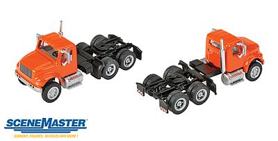 Walthers Scenemaster 11183 HO Scale International(R) 4900 Dual-Axle Semi Tractor Only - Assembled -- Orange