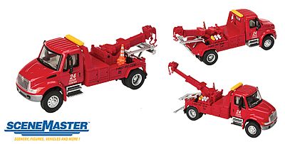 Walthers Scenemaster 11531 HO Scale International(R) 4300 Tow Truck - Assembled -- Red