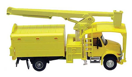 Walthers Scenemaster 11743 HO Scale International(R) 4300 2-Axle Truck with Tree Trimmer Body - Assembled -- Yellow