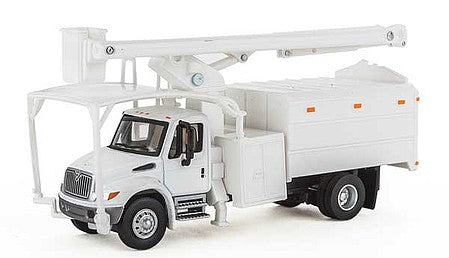 Walthers Scenemaster 11745 HO Scale International(R) 4300 2-Axle Truck with Tree Trimmer Body - Assembled -- White Cab, Body and Boom