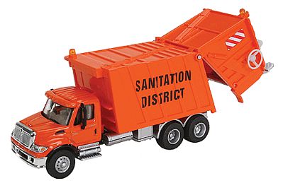 Walthers Scenemaster 11770 HO Scale International(R) 7600 Garbage Truck - Assembled -- Sanitation District (orange)