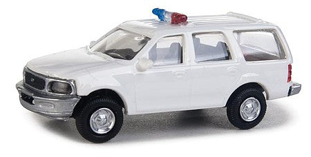 Walthers Scenemaster 949-12044 HO Scale Ford(R) Expedition Special Service Vehicle (SSV) -- Police agency decals (white, nonworking lights)