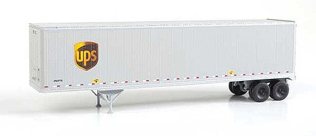 Walthers Scenemaster 2213 HO Scale 45' Stoughton Trailer 2-Pack - Assembled -- United Parcel Service (Modern Shield Logo; gray, brown, yellow)
