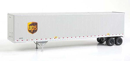 Walthers Scenemaster 2256 HO Scale 48' Stoughton Trailer 2-Pack - Assembled -- United Parcel Service (Modern Shield Logo, gray, brown, yellow)