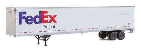 Walthers Scenemaster 2452 HO Scale 53' Stoughton Trailer 2-Pack - Assembled -- FedEx Freight