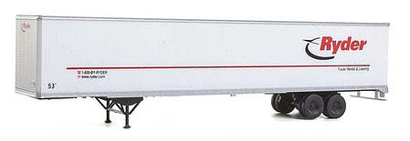 Walthers Scenemaster 2455 HO Scale 53' Stoughton Trailer 2-Pack - Assembled -- Ryder