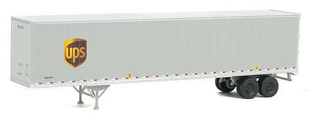 Walthers Scenemaster 2459 HO Scale 53' Stoughton Trailer 2-Pack - Assembled -- United Parcel Service (Modern Shield Logo; gray, brown, yellow)