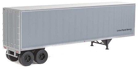 Walthers Scenemaster 2509 HO Scale 40' Trailmobile Trailer 2-Pack - Assembled -- United Parcel Service (gray)