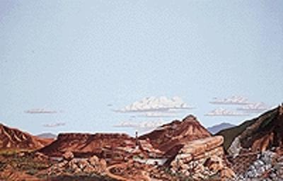 Walthers Scenemaster 703 HO Scale Background Scene 24 x 36" 60 x 90cm - Instant Horizons(TM) -- Mountain to Desert