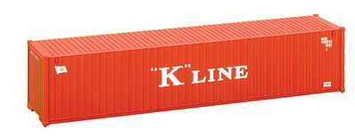 Walthers Scenemaster 8153 HO Scale 40' Corrugated Container - Assembled -- K-Line (red, white)
