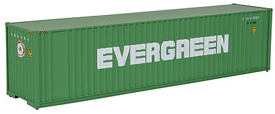 Walthers Scenemaster 8202 HO Scale 40' Hi Cube Corrugated Container w/Flat Roof - Assembled -- Evergreen (green, white)