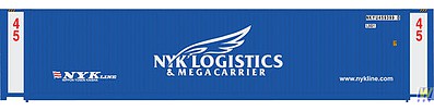 Walthers Scenemaster 949-8557 HO Scale 45' CIMC Container - Assembled -- NYK Logistics (blue, white)